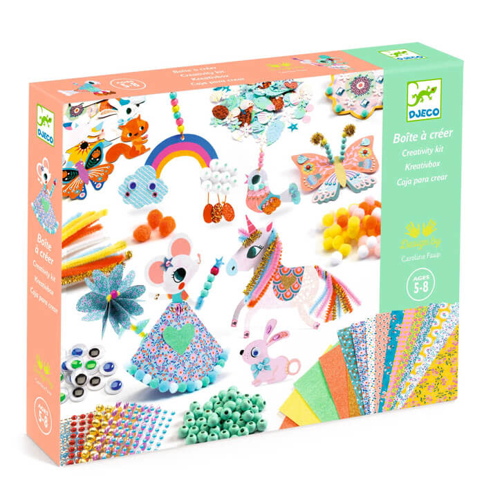 djeco creativity kit - pompom & beads