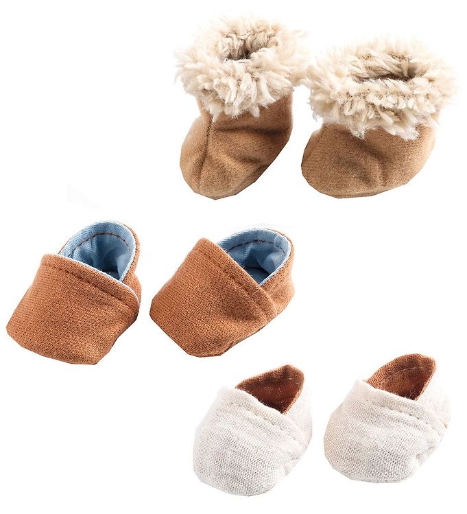 djeco doll clothes - 3 pairs of slippers