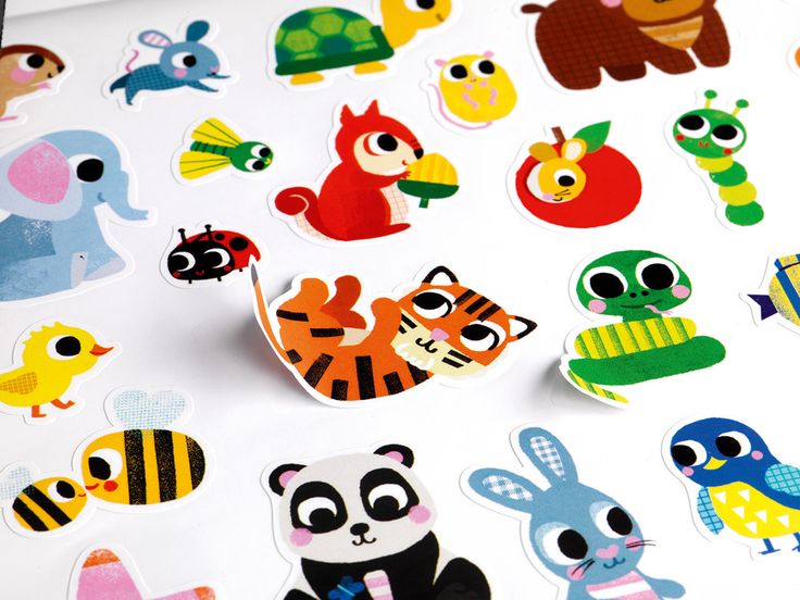 djeco stickers - baby animals