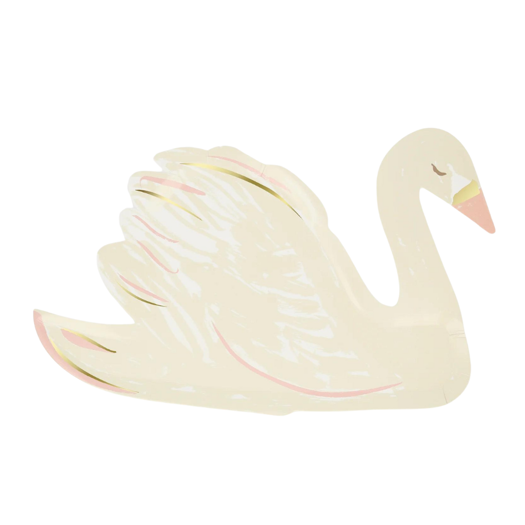 meri meri swan shaped plates