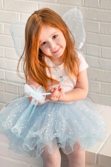 iridescent celestial fairy wings with tutu & wand (4-6 jr)