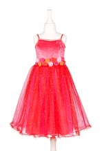 souza evyanne jurk - rood, 5-7 jr / 110-122 cm