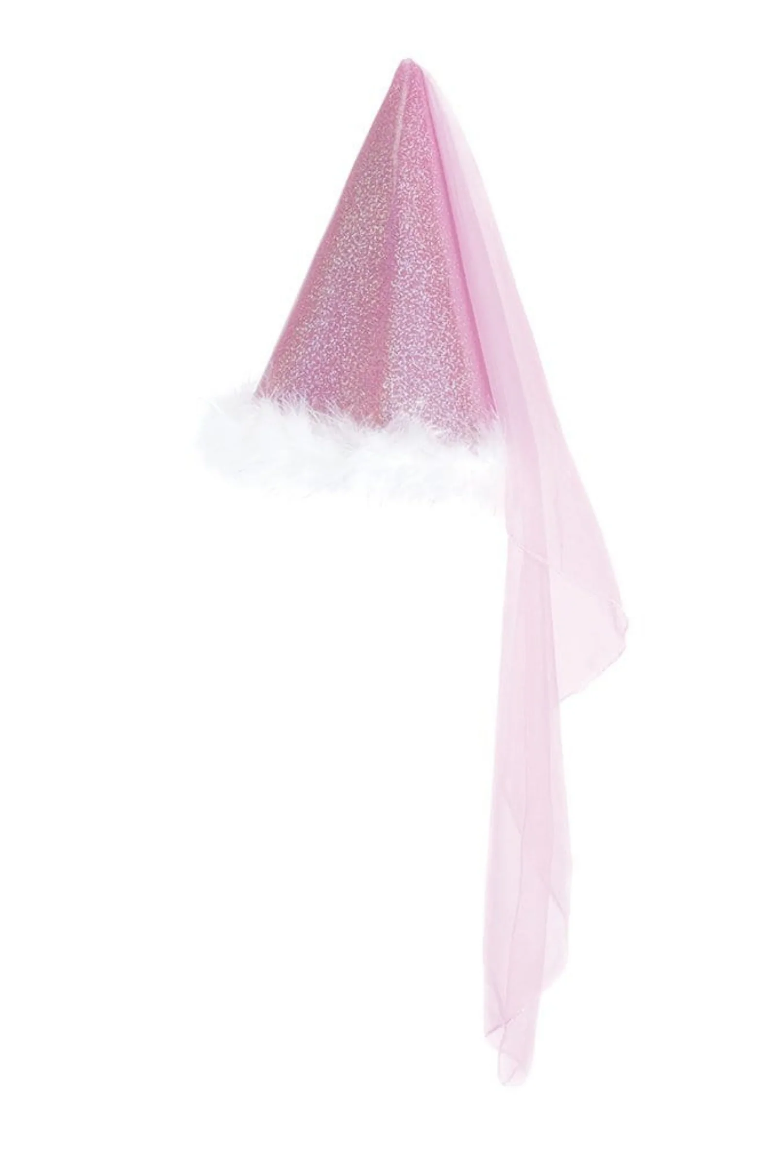 glitter princess hat - roze
