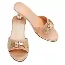 souza slipper hoge hak clarisse - zalm/metallic (maat 30/31)