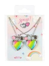souza cadeauset bff harten, 2 kettingen - zilver