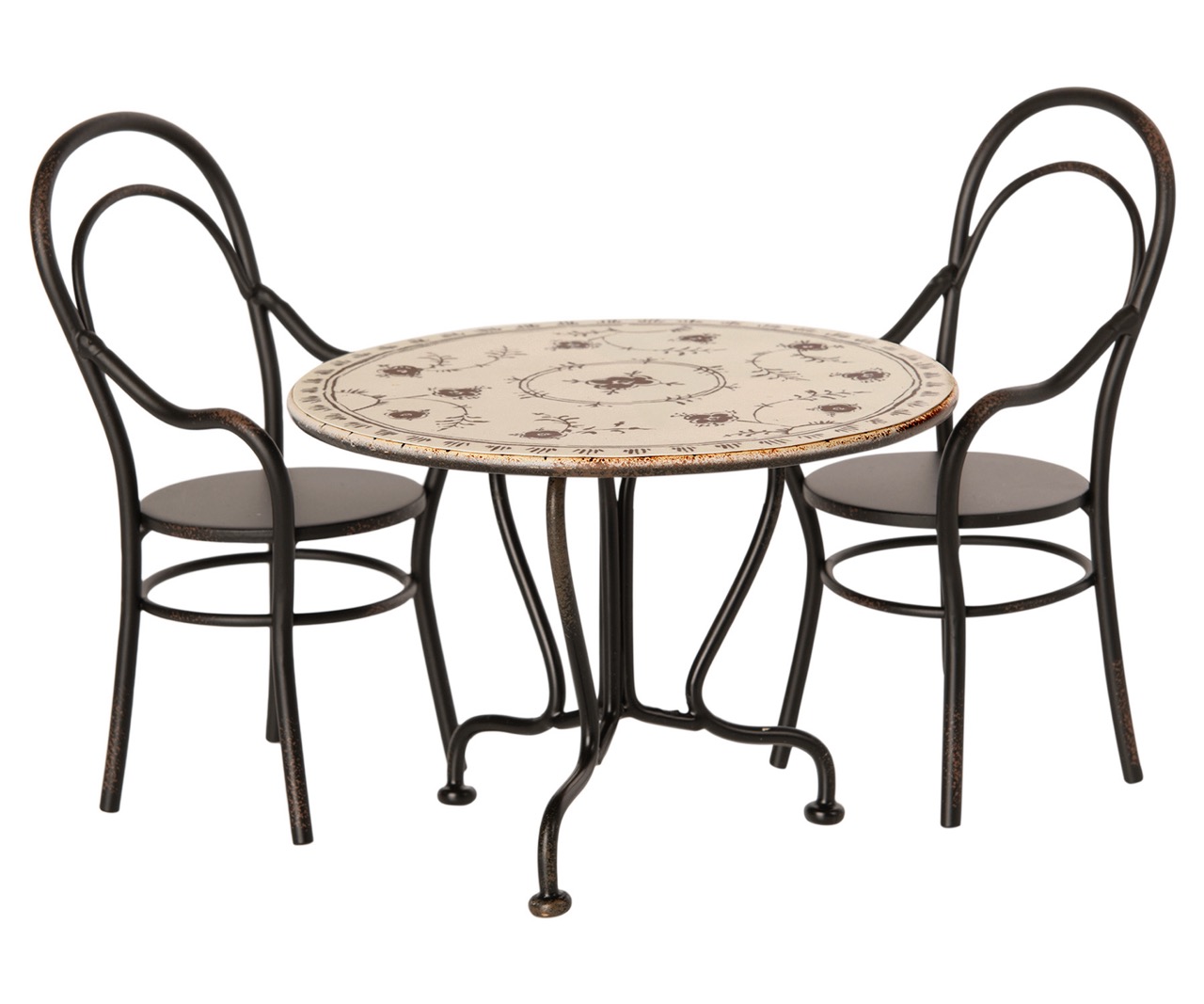 maileg dining table set with 2 chairs