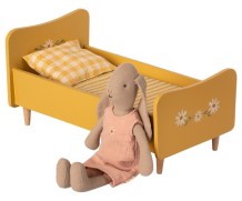 maileg wooden bed, mini - yellow