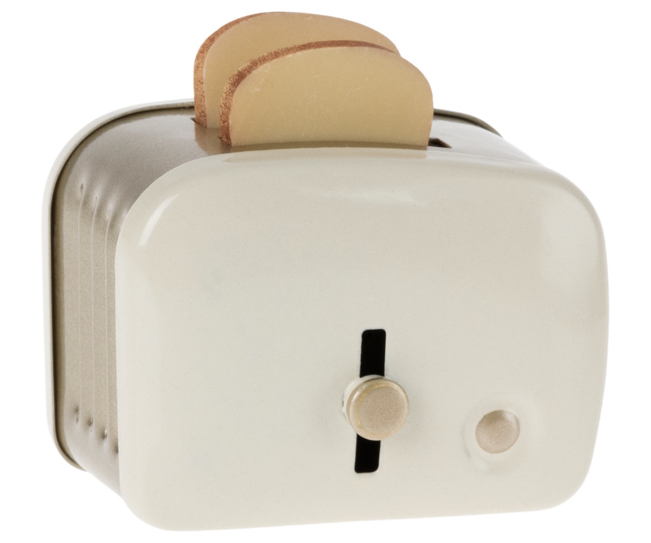 maileg miniature toaster & bread - off white