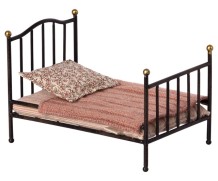 maileg vintage bed, mouse - anthracite | Kinderfeestwinkel | Speelgoedwinkel | Feestwinkel | Kinderwinkel | Amsterdam