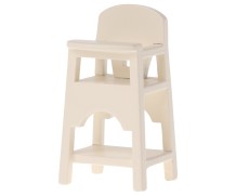 maileg high chair, mouse - off white
