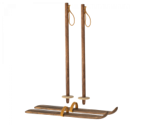 maileg ski and ski poles, mum & dad mouse