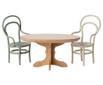 maileg oval dining table, mouse - nature