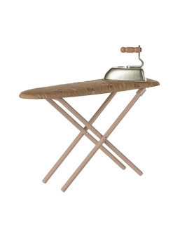 maileg iron and ironing board, miniature - powder