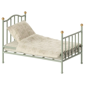 maileg vintage single bed, mouse - mint | Kinderfeestwinkel | Speelgoedwinkel | Feestwinkel | Kinderwinkel | Amsterdam