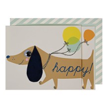 meri meri sausage dog concertina card