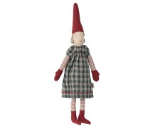maileg mini pixy girl with checkered dress - blue | Kinderfeestwinkel | Speelgoedwinkel | Feestwinkel | Kinderwinkel | Amster