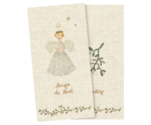 maileg napkin, ange de noël, small - white