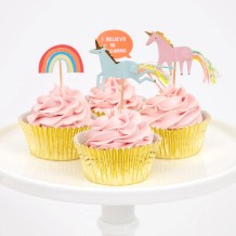 meri meri unicorn cupcake kit (24 st)