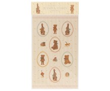 maileg sticker sheet, bunnies and teddies