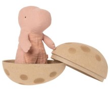 maileg gantosaurus in egg, small - rose