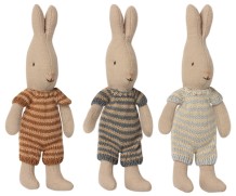 maileg rabbit, micro - blauw/beige