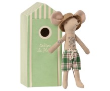 maileg beach mice, dad in cabine de plage | Kinderfeestwinkel | Speelgoedwinkel | Feestwinkel | Kinderwinkel | Amsterdam