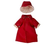 maileg rain coat with hat - teddy mum