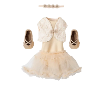 maileg ballet suit and skirt, size 3 - cream | Kinderfeestwinkel | Speelgoedwinkel | Feestwinkel | Kinderwinkel | Amsterdam