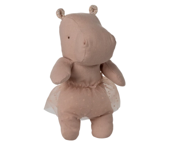 maileg safari friends, hippo with skirt, small - soft rose | Kinderfeestwinkel | Speelgoedwinkel | Feestwinkel | Kinderwinkel