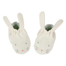 meri meri bunny mint baby booties