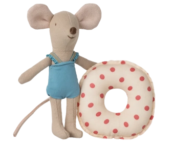 maileg beach mouse with float, little sister - red dots | Kinderfeestwinkel | Speelgoedwinkel | Feestwinkel | Kinderwinkel |