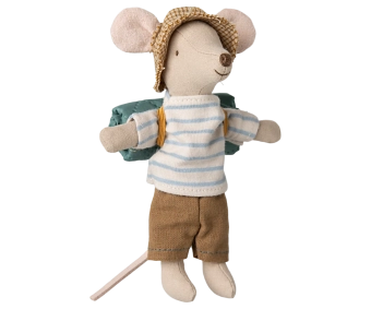 maileg hiker mouse, big brother - stripes | Kinderfeestwinkel | Speelgoedwinkel | Feestwinkel | Kinderwinkel | Amsterdam