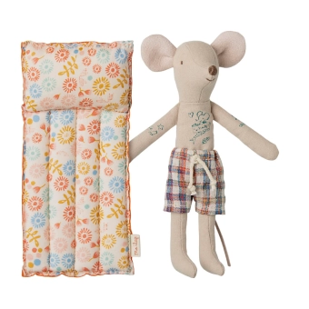maileg beach mouse with air matress, dad - flower | Kinderfeestwinkel | Speelgoedwinkel | Feestwinkel | Kinderwinkel | Amster