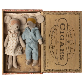 maileg mum & dad mice in cigarbox | Kinderfeestwinkel | Speelgoedwinkel | Feestwinkel | Kinderwinkel | Amsterdam
