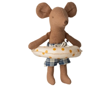 maileg beach mouse with float, little brother - yellow dots | Kinderfeestwinkel | Speelgoedwinkel | Feestwinkel | Kinderwinke