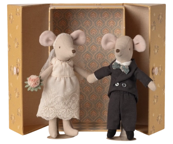 maileg wedding mice couple in box - mum and dad | Kinderfeestwinkel | Speelgoedwinkel | Feestwinkel | Kinderwinkel | Amsterda