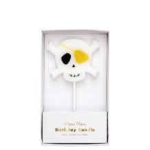 meri meri skull & crossbones candle