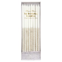 meri meri silver glitter dipped candles