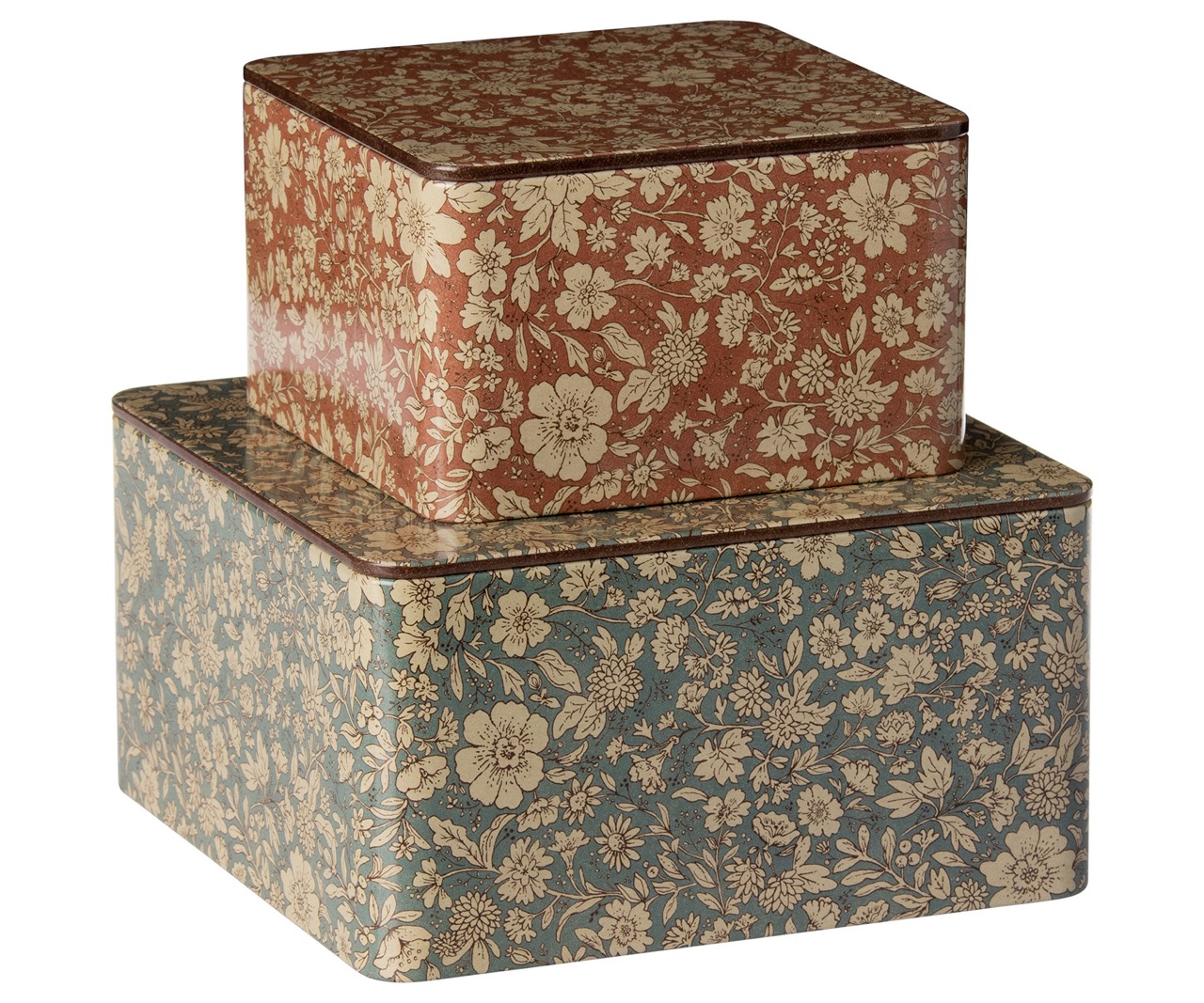 maileg metal box, blossom (2 pcs)