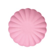 meri meri compostable plates, small - bubblegum pink