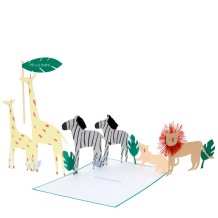 meri meri safari baby concertina card