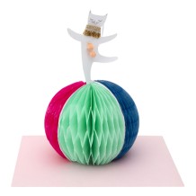 meri meri circus cat stand-up card