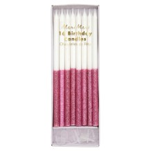 meri meri rose glitter dipped candles