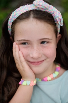 sweet tart heart necklace & bracelet set (2 pcs)