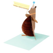 meri meri honey bear stand-up card