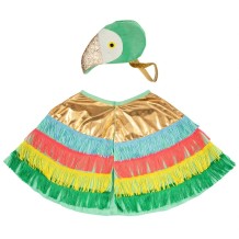 meri meri parrot fringed cape dress up