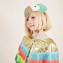 meri meri parrot fringed cape dress up