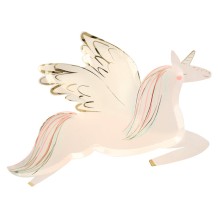 meri meri winged unicorn plates