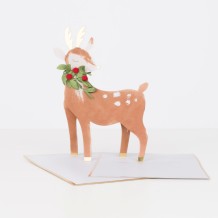 meri meri festive reindeer stand up card
