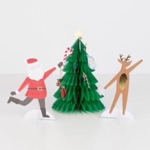 meri meri festive honeycomb tree card
